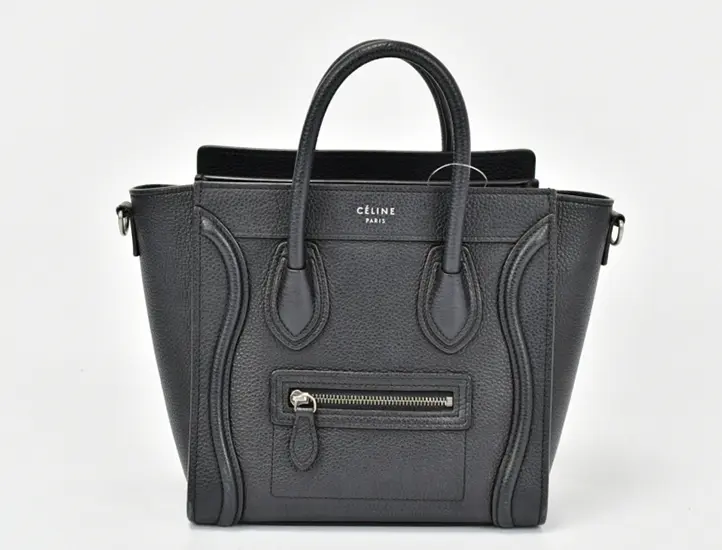 CELINE セリーヌ　ラゲージ　ファントム　ブラックレザー トートバッグ CELINE ラゲージファントム ブラックレザー トートバッグ 保存袋付き